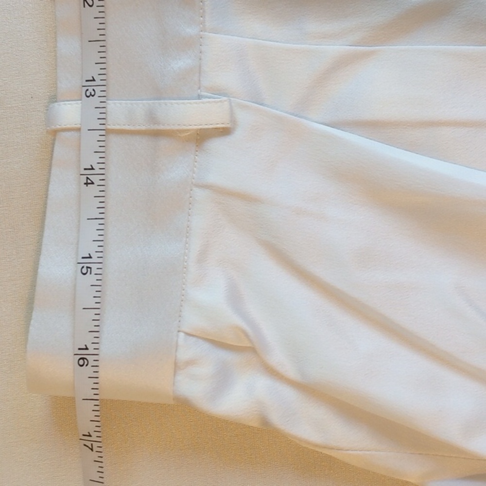 NWT Michael Lo Sordo Relaxed Silk Boy Pant 10 Wide Leg White - Picture 13 of 16